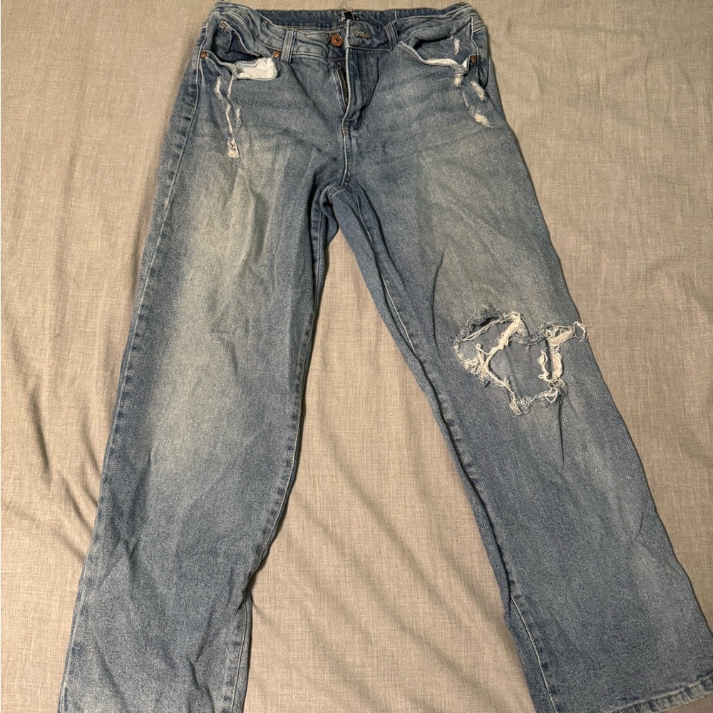 Rewash Light Blue Distressed Boyfriend Jeans